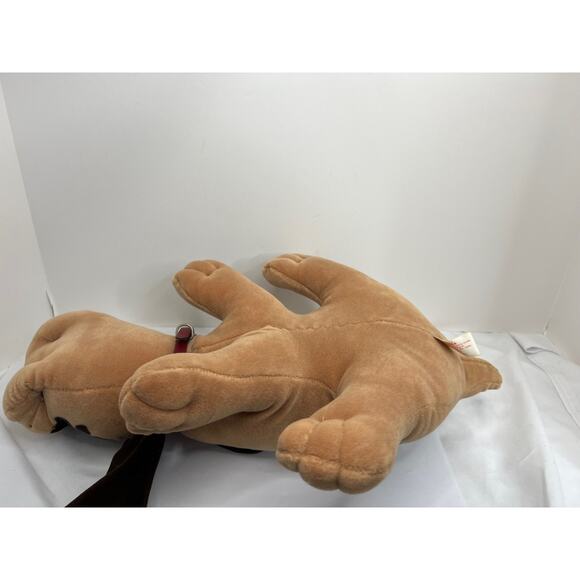 Tonka Vintage Pound Puppies Plush Dog Tan Brown Spots Heart Logo 17 1985 - Picture 9 of 10